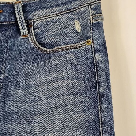 Frame Le High Raw Hem Ankle Skinny Jeans In Victoria Park - Size 25 - Picture 4 of 12